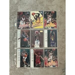 9 fleer ultra basketball card lot with sleeve